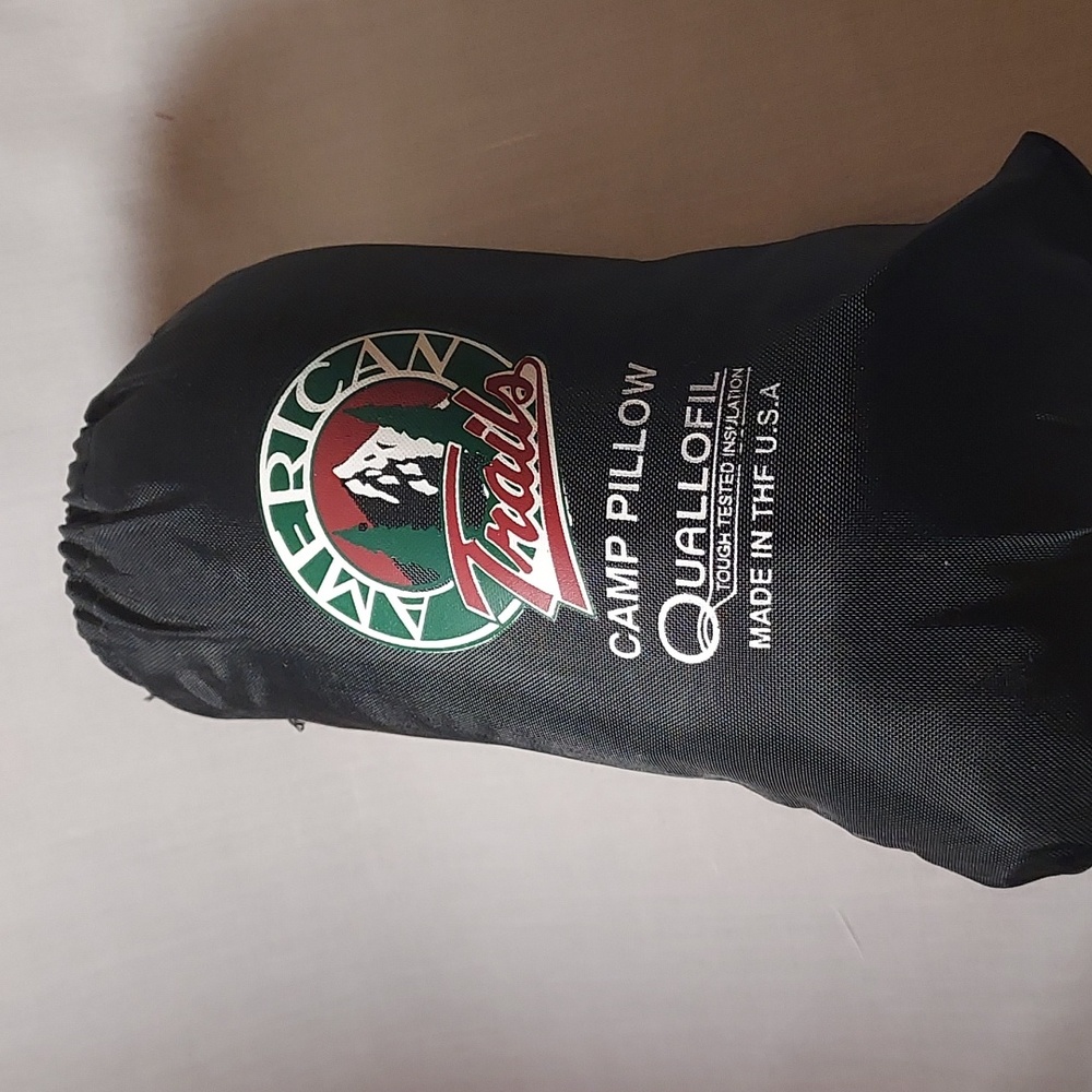 Vintage American Trails Quallofill Camp Pillow in Bag